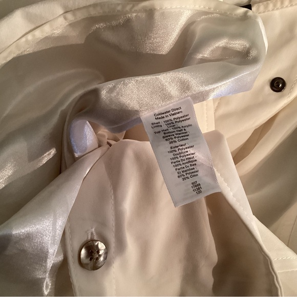 NWT 2X Coldwater Creek lined (detachable) hooded ivory vest. - Picture 4 of 7